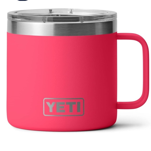 YETI Rambler BIMINI PINK (discontinued) 14 oz Mug w/ Handle & MagSlider Lid - Picture 1 of 6